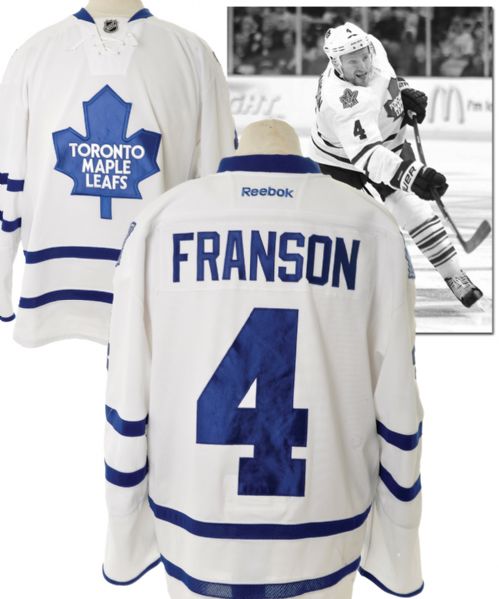 Cody Fransons 2013-14 Toronto Maple Leafs Game-Worn Away Jersey with Team COA 