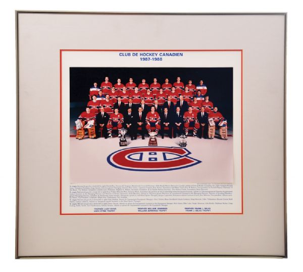 Montreal Canadiens 1987-88 Framed Official Team Picture (20” x 22”) 