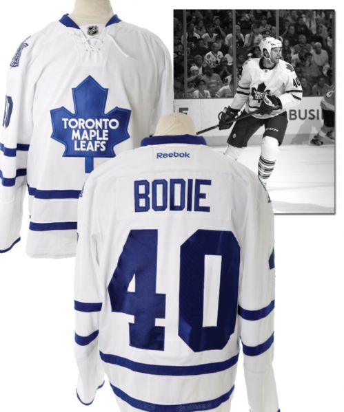 Troy Bodies 2013-14 Toronto Maple Leafs Game-Worn Away Jersey with Team COA 
