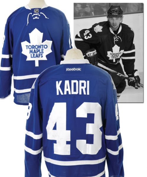 Nazem Kadris 2013-14 Toronto Maple Leafs Game-Worn Home Jersey with Team COA 