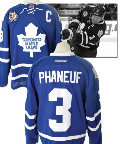 Dion Phaneufs 2013-14 Toronto Maple Leafs Game-Worn "Hall of Fame Game" Jersey with Team COA 