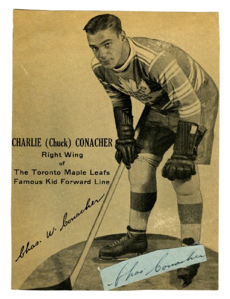 Deceased HOFer Charlie "The Big Bomber" Conacher Autograph