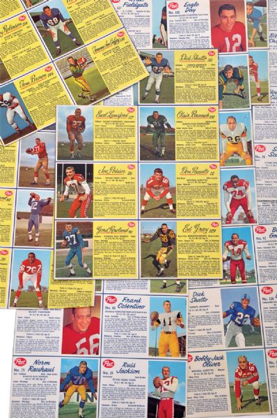 1962 and 1963 Post CFL Uncut Cereal Box Back / Panel Collection of 8 (56 Cards)