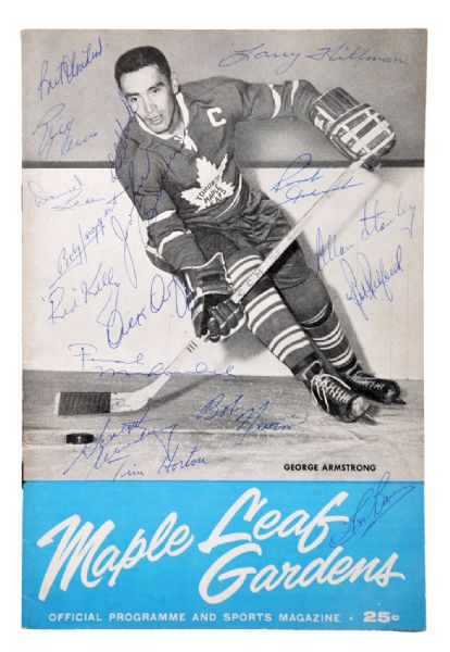 Toronto Maple Leafs 1960-61 Team-Signed Program by 17 with Horton and Imlach