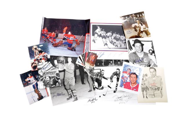 Montreal Canadiens Signed and Multi-Signed Item Collection of 11 with Dryden, Beliveau and Others 