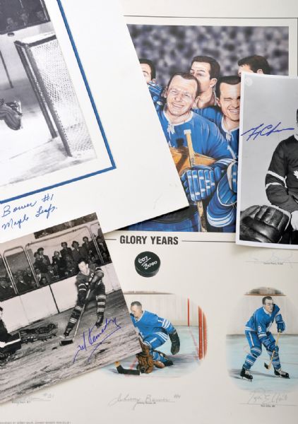 Toronto Maple Leafs Autograph Collection of 12 with Kennedy, Joseph, Bower and Others 