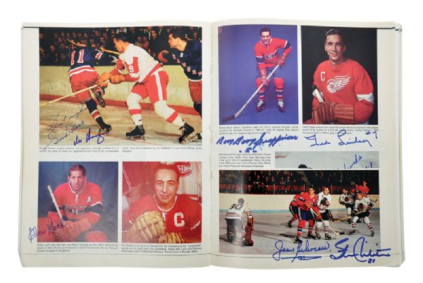 Hockey Hall of Fame Book Signed by 150+ with 108 HOFers Including Dryden, Orr, Lemieux, Howe, Rocket Richard and Others