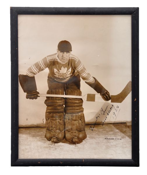 Lorne Chabot 1932 Toronto Maple Leafs Double Signed Alexandra Studio Photo