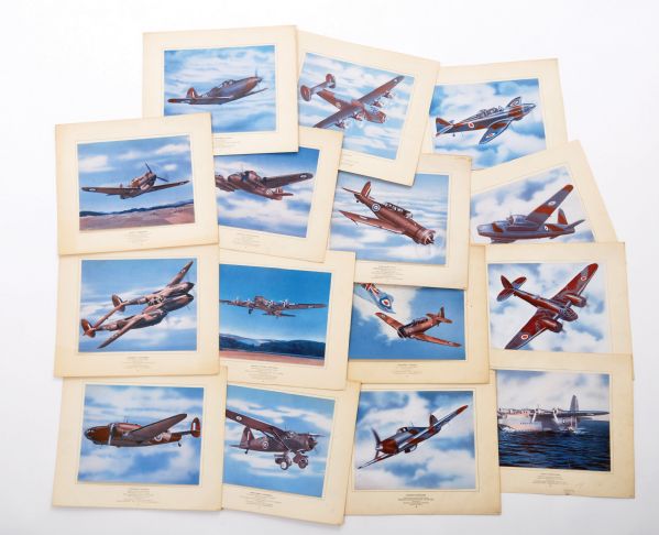 Canada Starch Early-1940s WWII Airplane Promo Picture Collection of 55 