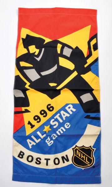 1996 Boston NHL All-Star Game Banner and Coat, Cam Neely Molson Banner <BR> and Hockey Night  in Canada Rug 