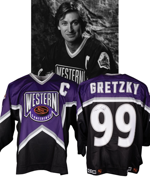 Wayne Gretzkys 1994 NHL All-Star Game Western Conference Signed Game Jersey with Upper Deck COA