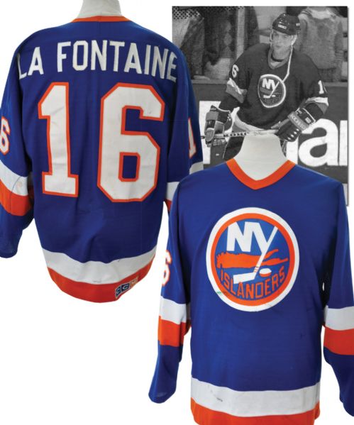 Pat Lafontaines 1987 New York Islanders Game-Worn Jersey with LOA
