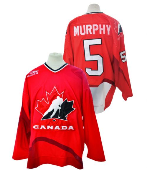 Gord Murphys 1997-98 Team Canada Game-Worn Jersey with LOA