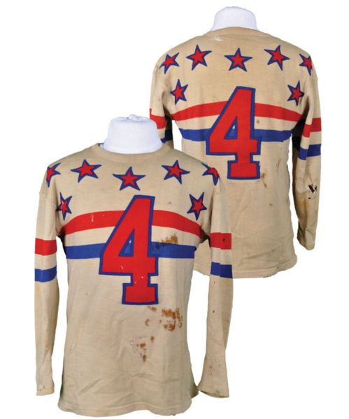 Art Chapmans 1940s "All-Star Style" Game-Worn Wool Hockey Jersey 