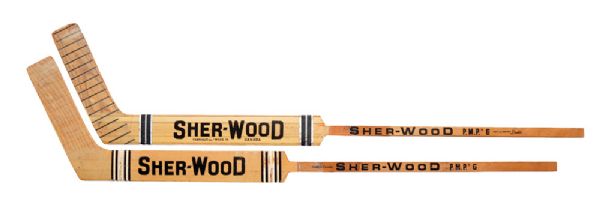 Ed Giacomins and Bernie Parents 1970s Sher-Wood Game-Issued Sticks