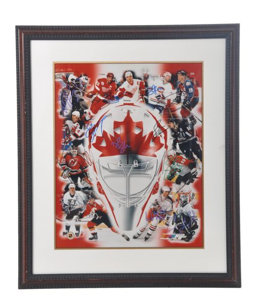 Team Canada 1998 Winter Olympics Team-Signed Framed Montage by 12 (23 1/2" x 28") 