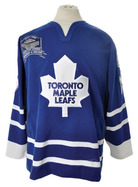 Fredrik Modins 1998-99 Toronto Maple Leafs Game-Worn Playoffs Jersey with Team LOA