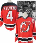 Scott Stevens 1996-97 New Jersey Devils Game-Worn Captains Jersey with<BR> Team LOA - Team Repairs!