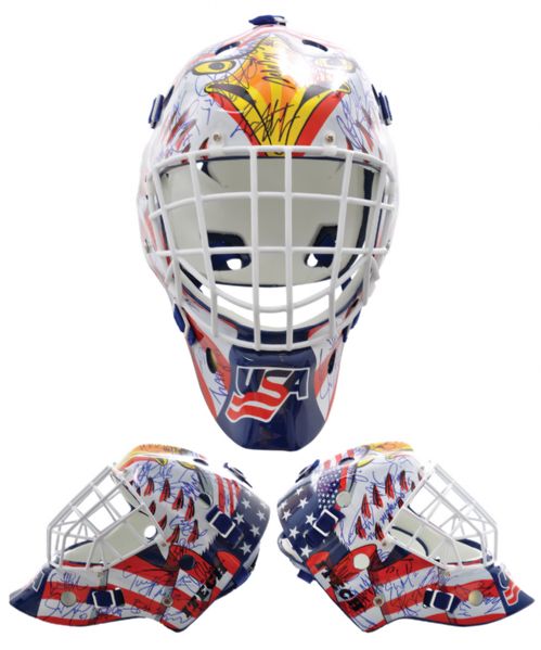 Team USA 2002 Winter Olympics Team-Signed Goalie Mask 