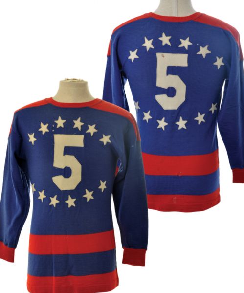 Jack Shills 1942 AHL First All-Star Game Game-Worn Wool Jersey