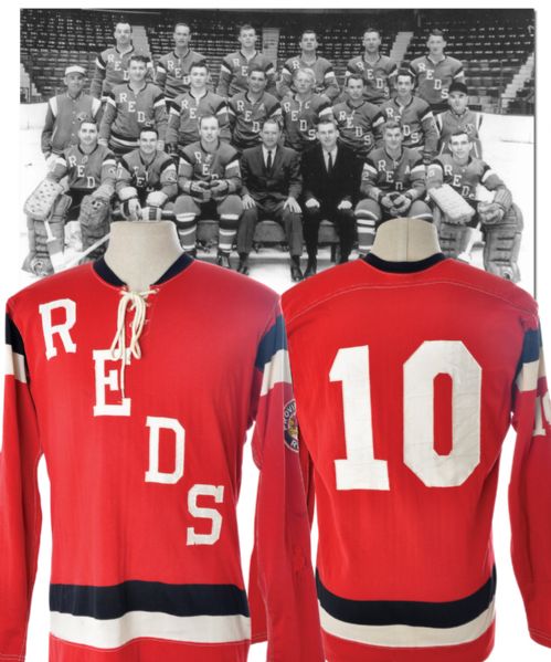AHL Providence Reds 1963-65 Game-Worn Jersey - Team Repairs!