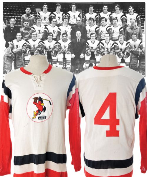 AHL Providence Reds 1969-71 Game-Worn Jersey - Team Repairs! 