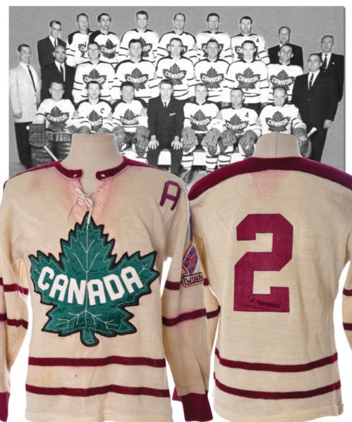 Winnipeg Maroons Early-to-Mid-1960s Game-Worn Alternate Captains Jersey Attributed to Bill Juzda - Team Repairs!