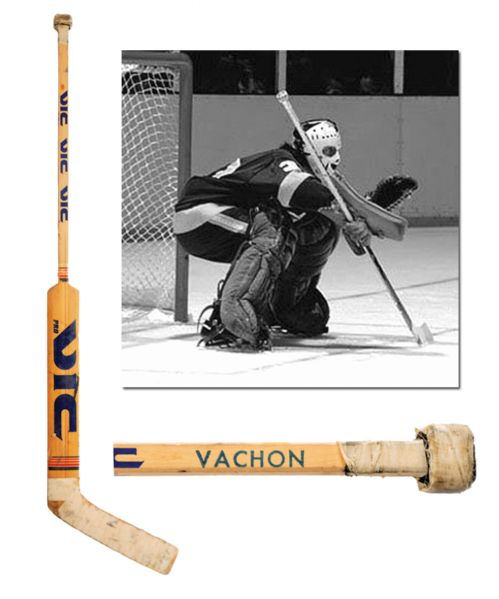 Rogatien Vachons 1970s Los Angeles Kings Victoriaville Game-Used Stick with LOA