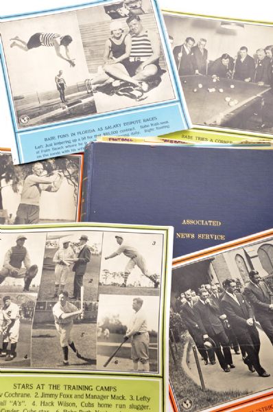 1930s Associated News Service Posters / Broadsides Collection in Binder - Babe Ruth 
