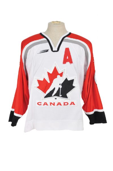 Isabelle Chartrands 1998-99 Team Canada WNT - U22 Game-Worn Alternate Captains Jersey with LOA 