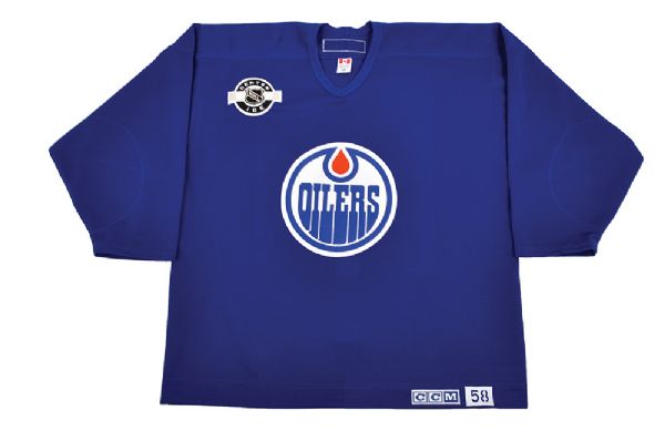 Dave Lumleys 2003 Edmonton Oilers Heritage Classic Mega Stars Signed Practice Jersey with Team LOA