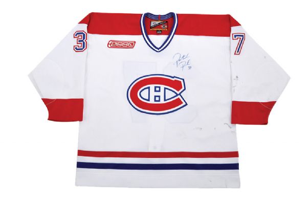 Patrick Poulins 1999-2000 Montreal Canadiens Signed "Last Game of the 20th Century" Game-Worn Jersey with LOA 