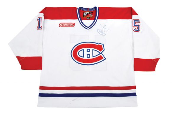 Dainius Zubrus 1999-2000 Montreal Canadiens Signed "Last Game of the 20th Century" Game-Worn Jersey with LOA 