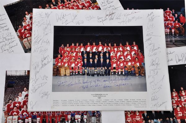 Team Canada 1980s Official Team Photo Collection of 8 
