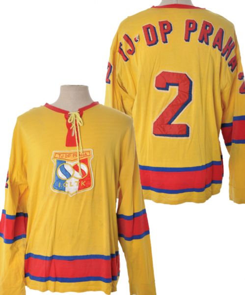 CLTK Praha 1970s Czech Elite League Game-Worn Jersey with LOA