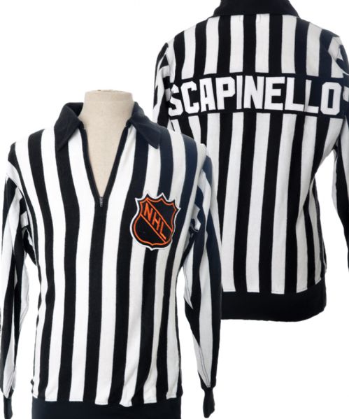 Ray Scapinellos Early-1980s NHL Linesman Game-Worn Jersey