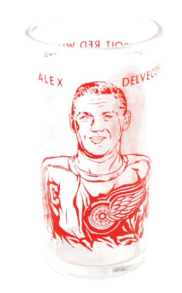 Alex Delvecchio 1961-62 Detroit Red Wings York Peanut Butter Glass 