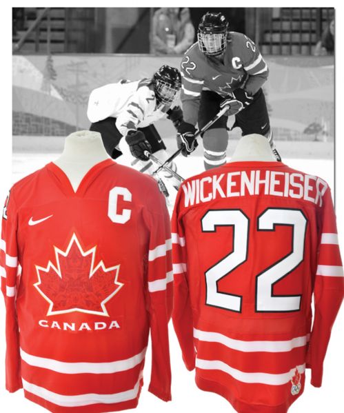 Hayley Wickenheisers 2010 Winter Olympics Team Canada Game-Worn Captains Jersey with Hockey Canada LOA
