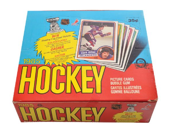 1984-85 O-Pee-Chee Wax Box (48 Packs) with LOA