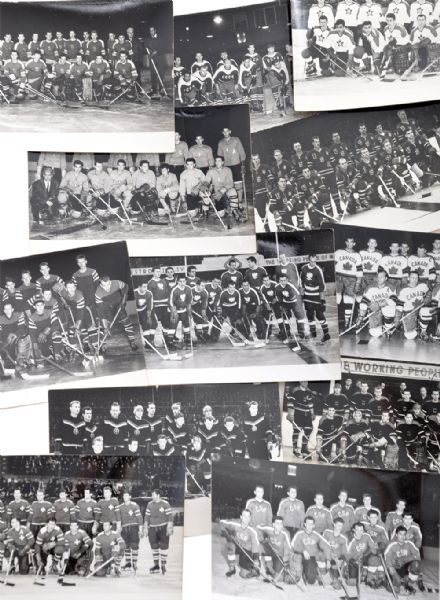 1959 World Ice Hockey Championships Team Photo Postcard Collection of 12 