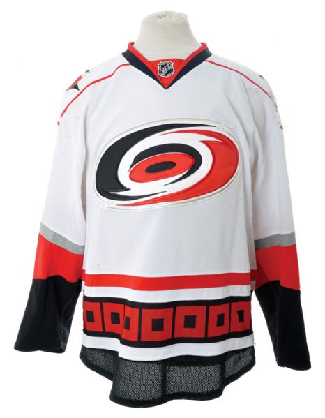 Sergei Samsonovs 2009-10 Carolina Hurricanes Signed Game-Worn Jersey with<BR> Team COA