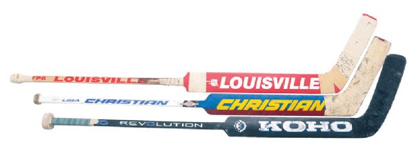 Felix Potvins, Jon Caseys and Sean Burkes 1990s Game-Used Sticks 