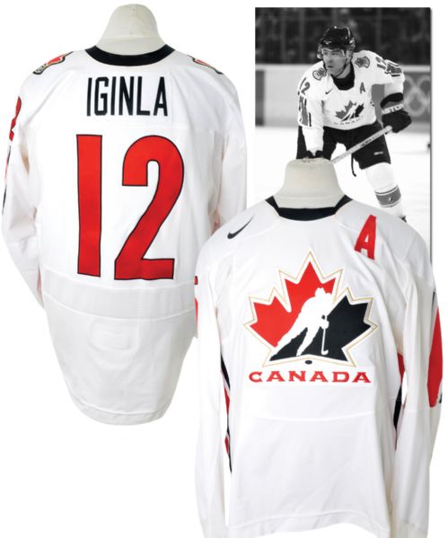 Jarome Iginlas 2006 Olympics Team Canada Game-Worn Alternate Captains Jersey - Photo-Matched!