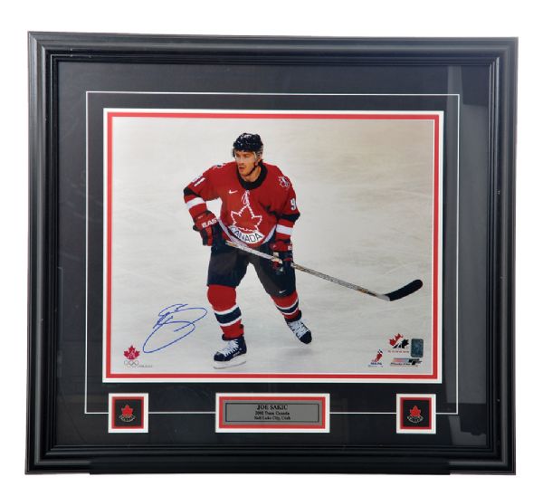 Colorado Avalanche Stars Signed Frame Collection of 3 with Roy, Sakic and Forsberg
