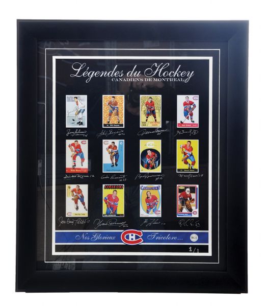 Montreal Canadiens Signed Limited-Edition Framed Poster by 12 (23 ¼” x 27 ¼”) 