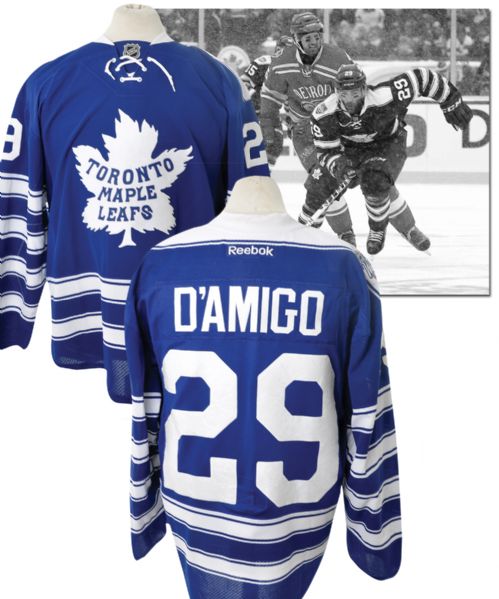 Jerry DAmigos 2014 Winter Classic Toronto Maple Leafs Game-Worn Jersey with Team LOA