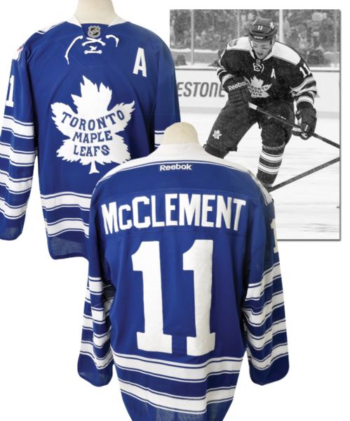 Jay McClements 2014 Winter Classic Toronto Maple Leafs Game-Worn Alternate Captains Jersey with Team LOA