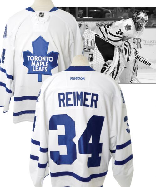 James Reimers 2013-14 Toronto Maple Leafs Game-Worn Away Jersey with Team COA <br>- Photo-Matched!