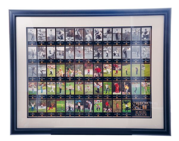 1999 Champions of Golf Masters Collection Uncut Framed Sheet (33 ½” x 42 ½”)