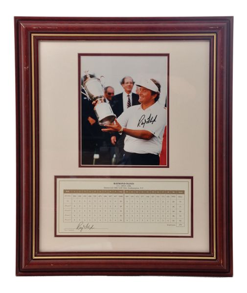 Ray Floyd Signed PGA Tour Framed Flag and Signed Framed Montage with COAs